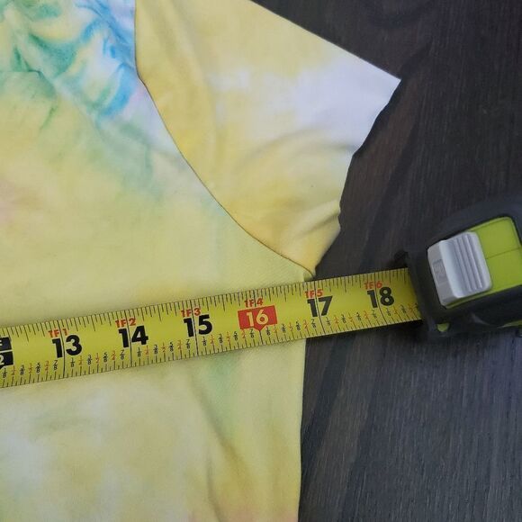 Heart & Hips S Tie Dye T Shirt Crop Top Sky Blue Pink Yellow Super Soft Spring - Picture 7 of 8